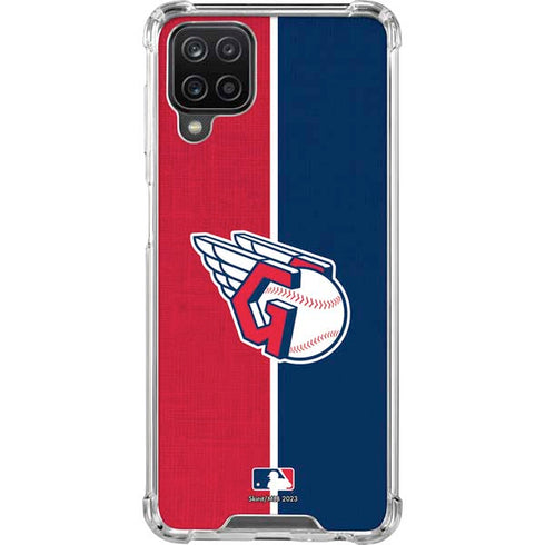 MLB Cleveland Guardians Split Galaxy A12 Clear Case