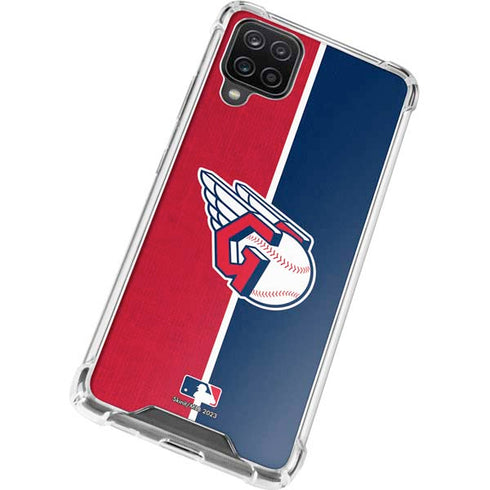 MLB Cleveland Guardians Split Galaxy A12 Clear Case
