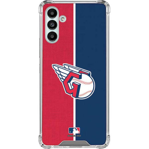 MLB Cleveland Guardians Split Galaxy A13 5G Clear Case