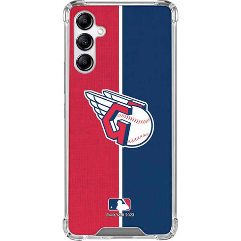 MLB Cleveland Guardians Split Galaxy A15 5G Clear Case