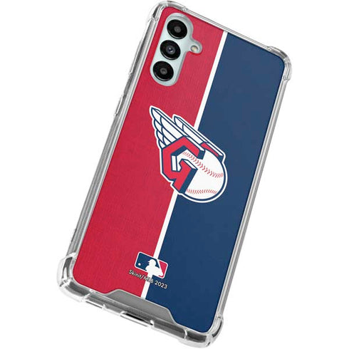 MLB Cleveland Guardians Split Galaxy A15 5G Clear Case