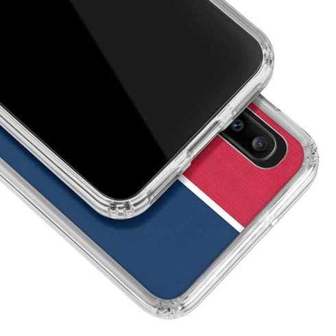 MLB Cleveland Guardians Split Galaxy A30 Clear Case