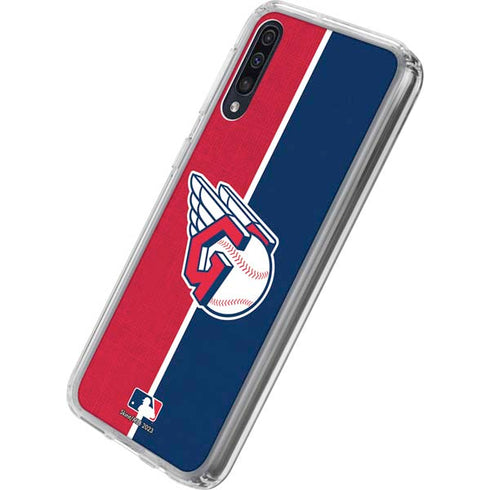 MLB Cleveland Guardians Split Galaxy A50 Clear Case