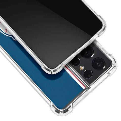 MLB Cleveland Guardians Split Galaxy S21 Ultra 5G Clear Case