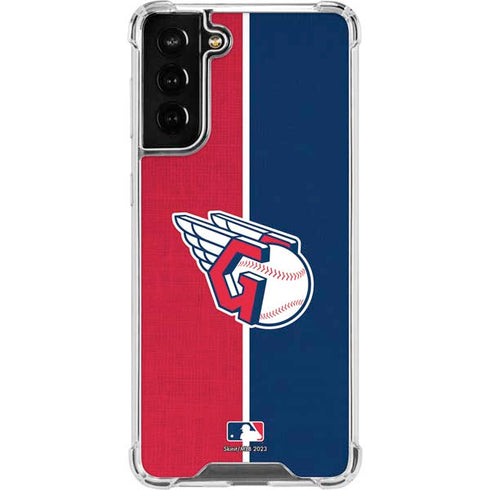MLB Cleveland Guardians Split Galaxy S22 Plus Clear Case