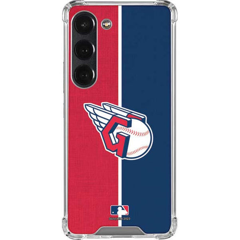 MLB Cleveland Guardians Split Galaxy S23 Clear Case