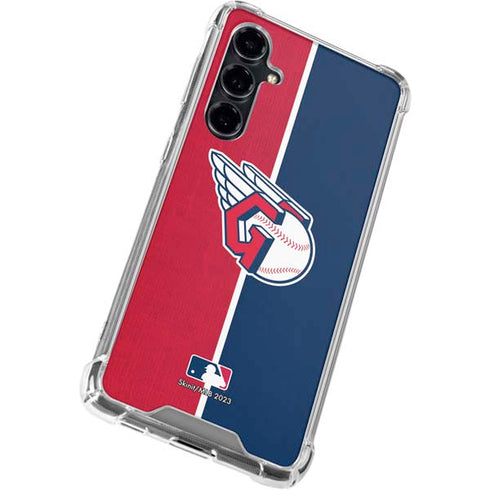 MLB Cleveland Guardians Split Galaxy S23 FE Clear Case