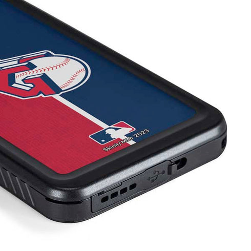 MLB Cleveland Guardians Split Galaxy S23 Plus Waterproof Case