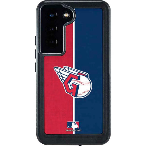 MLB Cleveland Guardians Split Galaxy S23 Waterproof Case
