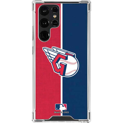 MLB Cleveland Guardians Split Galaxy S24 Ultra Clear Case