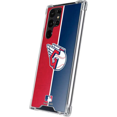 MLB Cleveland Guardians Split Galaxy S24 Ultra Clear Case