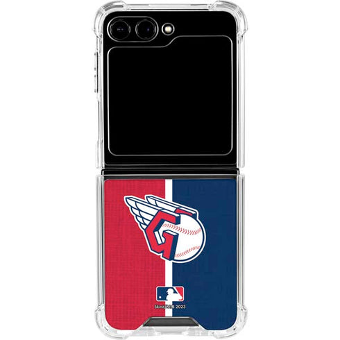MLB Cleveland Guardians Split Galaxy Z Flip5 5G Clear Case