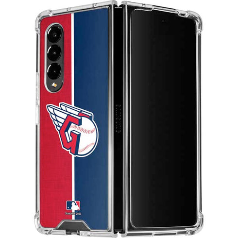 MLB Cleveland Guardians Split Galaxy Z Fold4 5G Clear Case