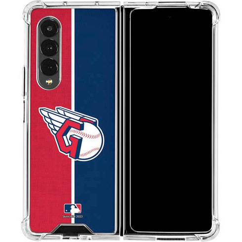 MLB Cleveland Guardians Split Galaxy Z Fold4 5G Clear Case