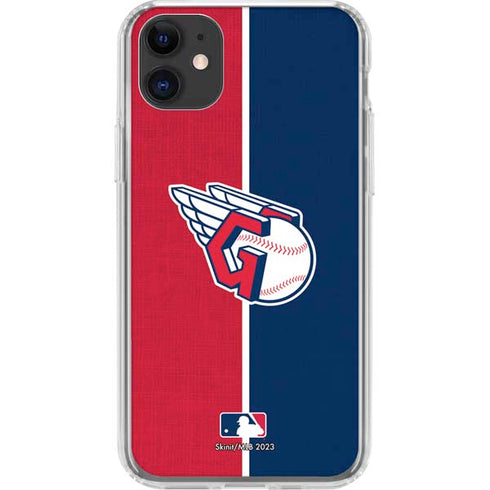 MLB Cleveland Guardians Split iPhone 11 Clear Case