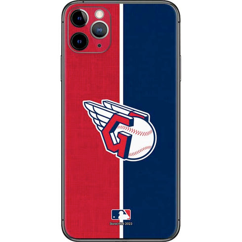 MLB Cleveland Guardians Split iPhone 11 Pro Max Skin