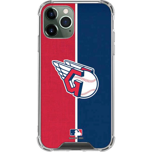 MLB Cleveland Guardians Split iPhone 12 Pro Clear Case