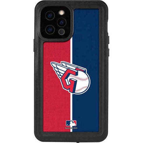 MLB Cleveland Guardians Split iPhone 12 Pro Waterproof Case
