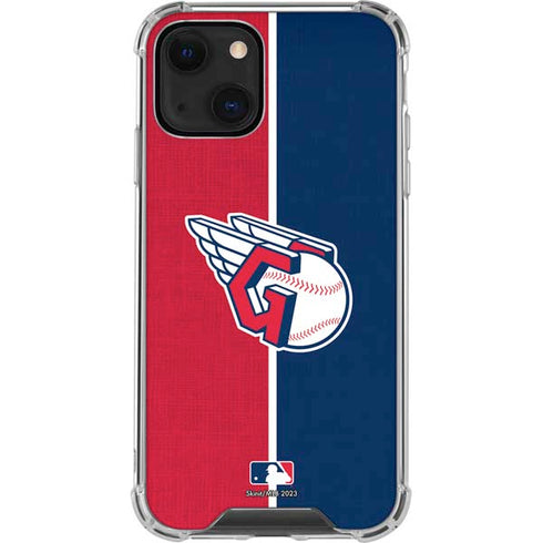 MLB Cleveland Guardians Split iPhone 13 Mini Clear Case