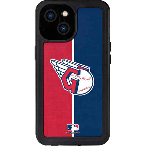 MLB Cleveland Guardians Split iPhone 13 Mini Waterproof Case