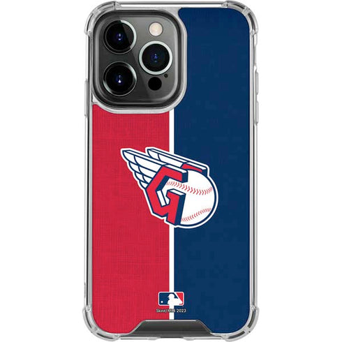 MLB Cleveland Guardians Split iPhone 13 Pro Clear Case