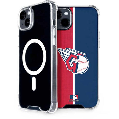 MLB Cleveland Guardians Split iPhone 15 MagSafe Case