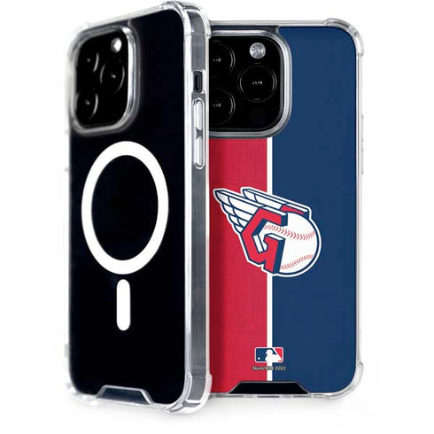 MLB Cleveland Guardians Split iPhone 14 Pro MagSafe Case