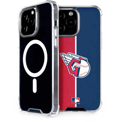 MLB Cleveland Guardians Split iPhone 14 Pro Max MagSafe Case