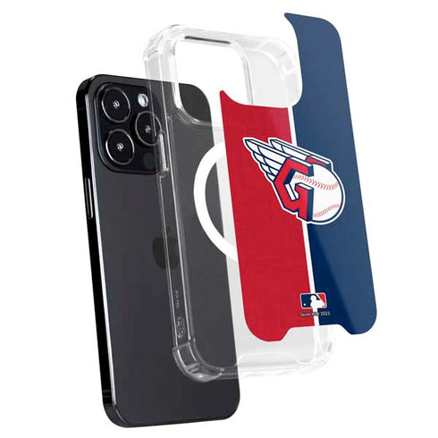 MLB Cleveland Guardians Split iPhone 15 Pro Max MagSafe Case