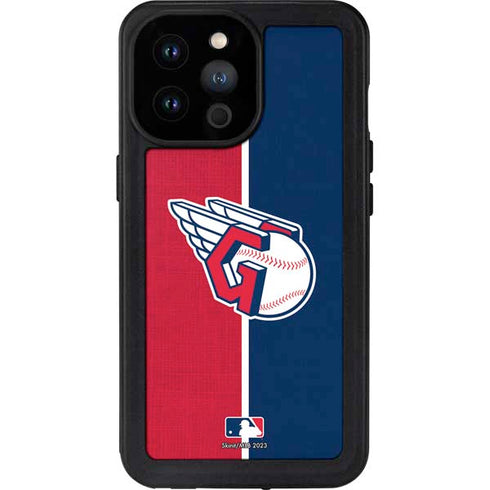 MLB Cleveland Guardians Split iPhone 14 Pro Max Waterproof Case