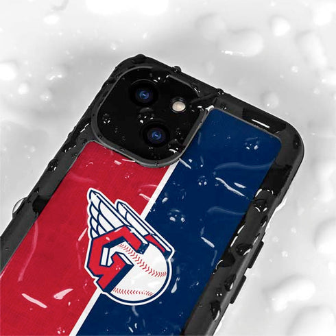 MLB Cleveland Guardians Split iPhone 15 Plus Waterproof Case