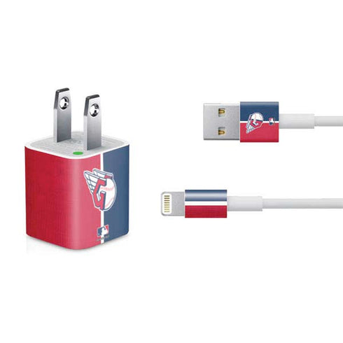 MLB Cleveland Guardians Split iPhone Charger (5W USB) Skin