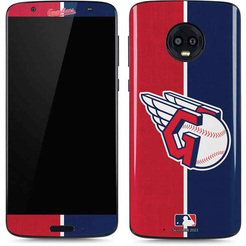 MLB Cleveland Guardians Split Moto G6 Skin