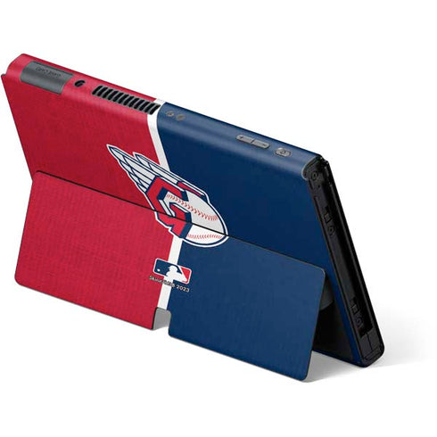MLB Cleveland Guardians Split Nintendo Switch OLED (2021) Skin
