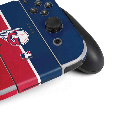 MLB Cleveland Guardians Split Nintendo Switch OLED (2021) Skin