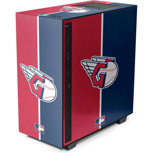 MLB Cleveland Guardians Split NZXT H510 Compact ATX Mid-Tower Case Skin