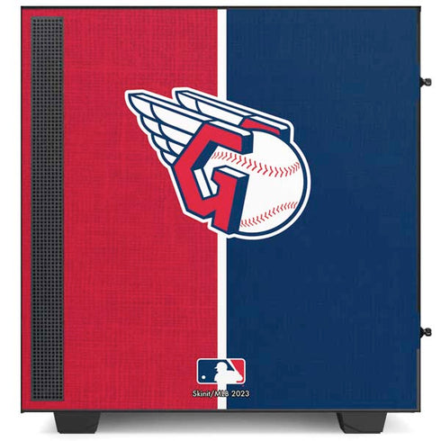 MLB Cleveland Guardians Split NZXT H510 Compact ATX Mid-Tower Case Skin