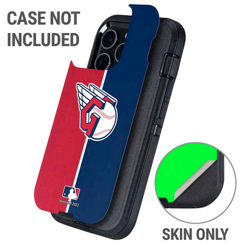 MLB Cleveland Guardians Split Otterbox Defender iPhone Skin