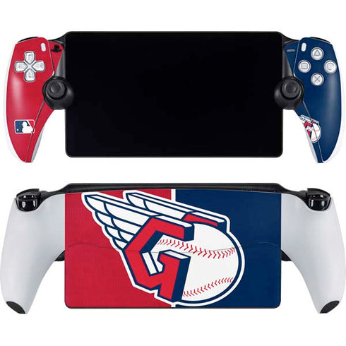 MLB Cleveland Guardians Split PlayStation Portal Remote Player Skin