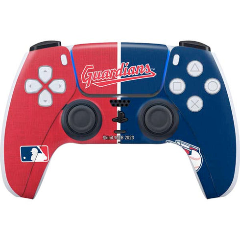 MLB Cleveland Guardians Split PS5 Controller Skin