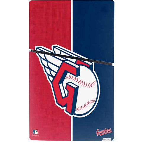 MLB Cleveland Guardians Split PS5 Slim Digital Edition Bundle Skin