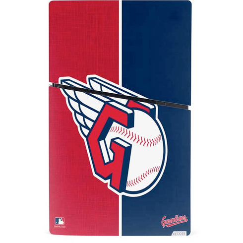 MLB Cleveland Guardians Split PS5 Slim Digital Edition Console Skin
