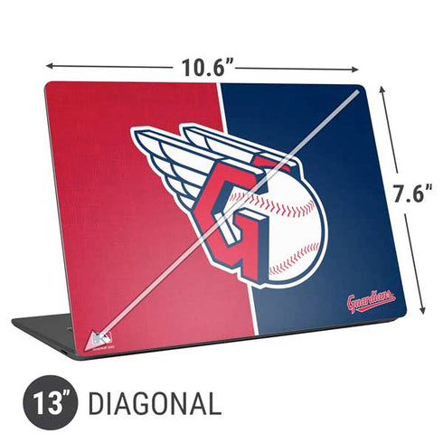 MLB Cleveland Guardians Split Universal Laptop 13in (10.6 x 7.6in) Skin