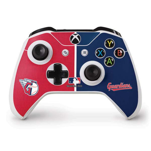 MLB Cleveland Guardians Split Xbox One S Controller Skin
