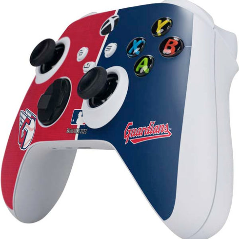 MLB Cleveland Guardians Split Xbox Series S Controller Skin