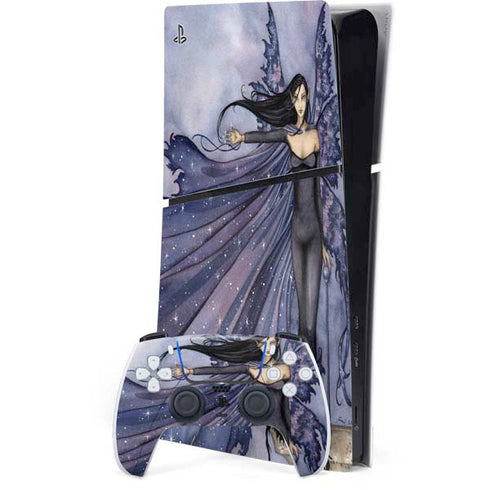 Cloak of Stars by Amy Brown PS5 Slim Digital Edition Console Skin