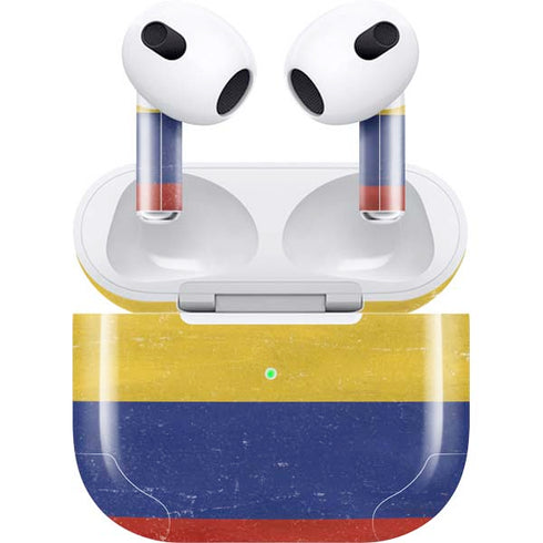 Colombia Flag Distressed Apple AirPods (3rd Gen 2021) Skin