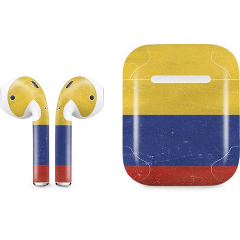 Colombia Flag Distressed Apple AirPods Skin