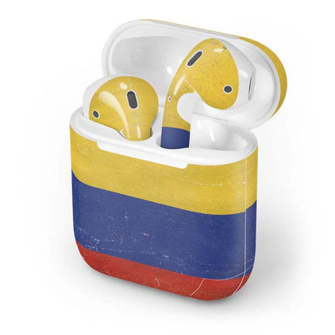 Colombia Flag Distressed Apple AirPods Skin