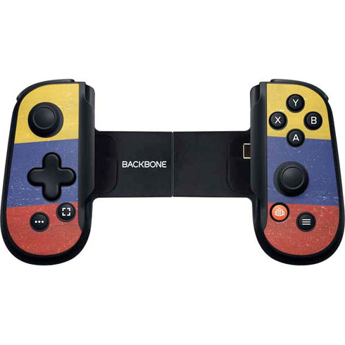 Colombia Flag Distressed Backbone One for iPhone Game Controller Skin